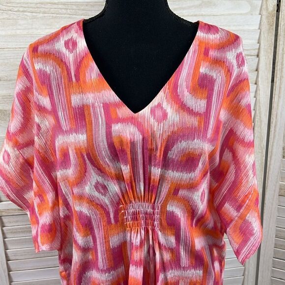 Vilagallo Ikat Kaftan Cover Up Dress 38 / 6 - Picture 2 of 14